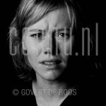 04-02-2004 Liesbeth Kamerling at studio in Amsterdam on behalf of Schreeuwen project.

[keywords]Black and White Image, Headshot[/keywords]